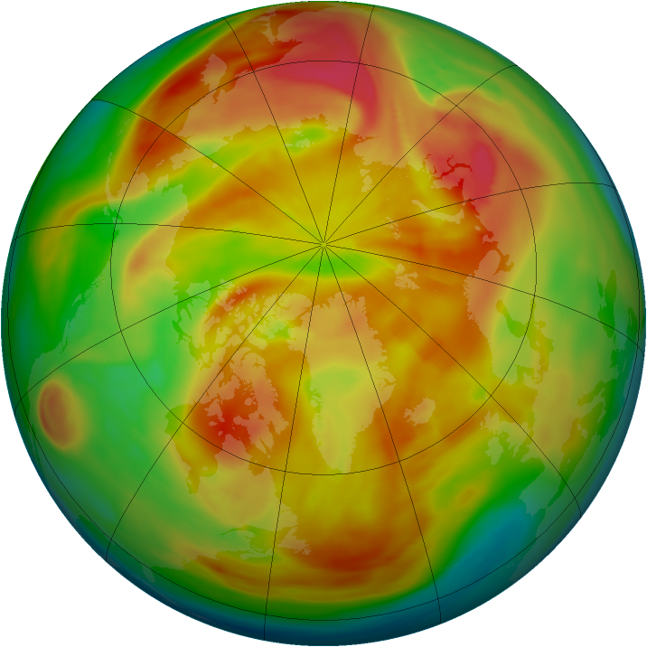 Arctic ozone map for 29 March 2006
